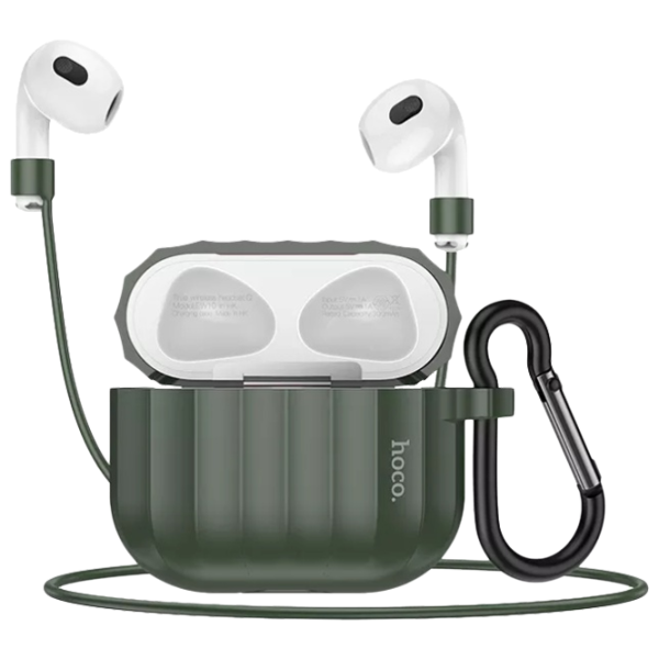 Husă pentru căști Apple AirPods 3 (WB22 Glory) Hoco/ Silicon/ Green photo 1