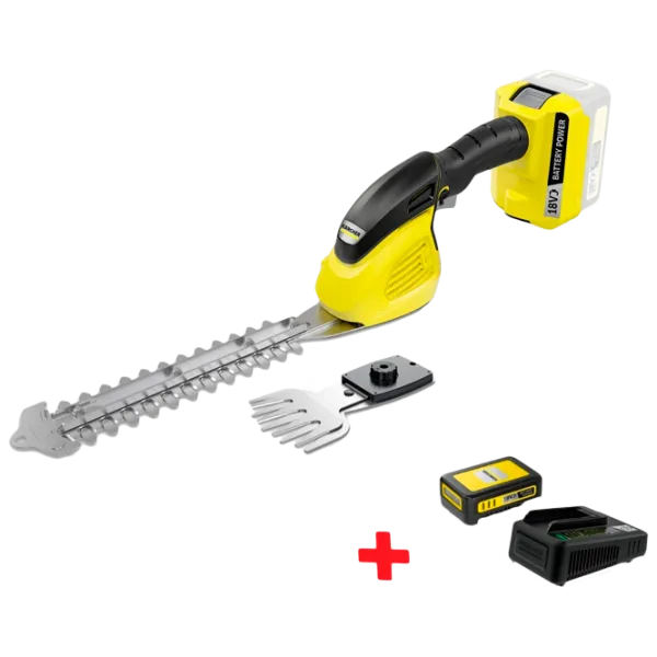 Кусторез KARCHER GSH 18-20 Battery + Kit (1.444-200.02) аккумуляторный/ Желтый photo 1