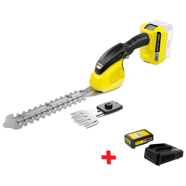 Кусторез KARCHER GSH 18-20 Battery + Kit (1.444-200.02) аккумуляторный/ Желтый photo 1