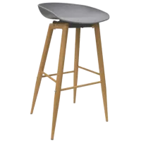 Барный стул DecoPrim Hector Пластик/ Металл/ Серый