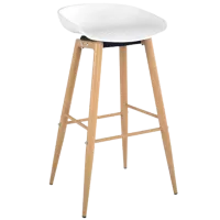 Барный стул DecoPrim Hector Пластик/ Металл/ Белый