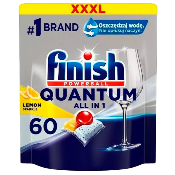 Capsule FINISH Quantum All in One 60 tab comprimate / pentru îndepartarea murdăriei photo 1