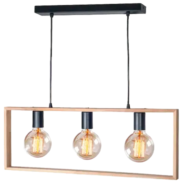 Люстра VESTA Wooden Frame SP3 60 Вт/ 3 цоколя - E27 photo 1 Люстра VESTA Wooden Frame SP3 60 Вт/ 3 цоколя - E27 photo 1