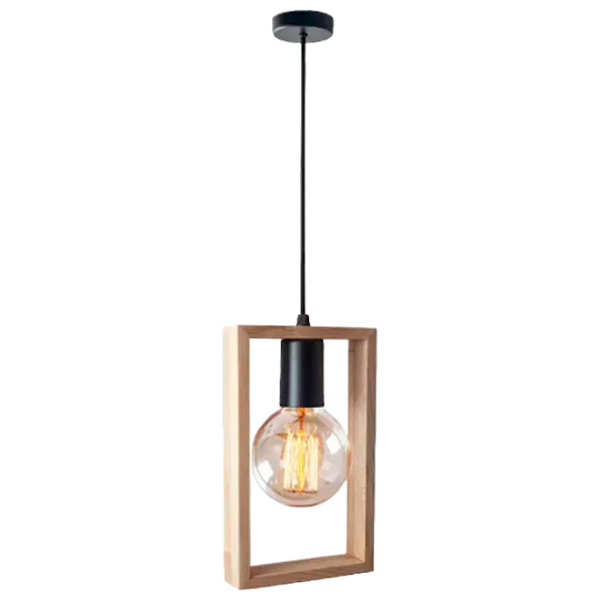 Люстра VESTA Wooden Frame SP1 60 Вт/ 1 цоколь - E27 photo 1 Люстра VESTA Wooden Frame SP1 60 Вт/ 1 цоколь - E27 photo 1