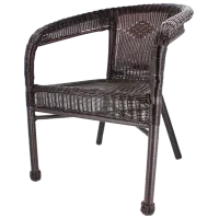 Садовый стул GardenLine FAT3045 Искусственный ротанг/ Серый