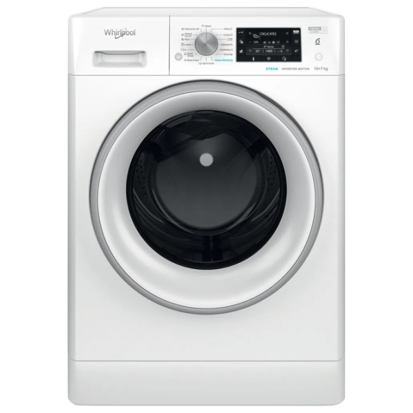 Mașină de spălat cu uscător Whirlpool FFWDD 1076258 SV EE 10 kg / 1600 rpm / White photo 1