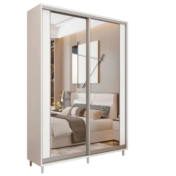 Dulap pentru haine Glisant Mobildor-Lux Aron P 1100 K2 8681 110 x 60 x 220 / DSP / Alb briliant photo 1 Dulap pentru haine Glisant Mobildor-Lux Aron P 1100 K2 8681 110 x 60 x 220 / DSP / Alb briliant photo 1