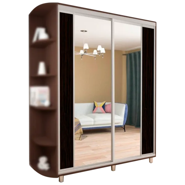 Гардероб Раздвижной Mobildor-Lux Aron P 2000 K2 2226 200 x 60см x 220 / ДСП / Венге photo 1