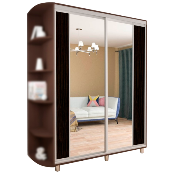 Гардероб Раздвижной Mobildor-Lux Aron P 2000 K2 2226 200 x 60см x 220 / ДСП / Венге photo 1