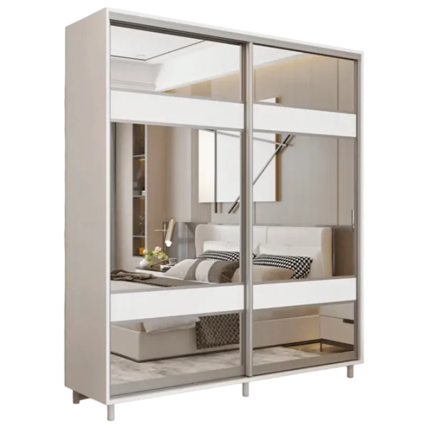 Dulap pentru haine Glisant Mobildor-Lux ARON P 2000 K3 8681 200 x 60 x 220 / DSP / Alb briliant photo 1 Dulap pentru haine Glisant Mobildor-Lux ARON P 2000 K3 8681 200 x 60 x 220 / DSP / Alb briliant photo 1
