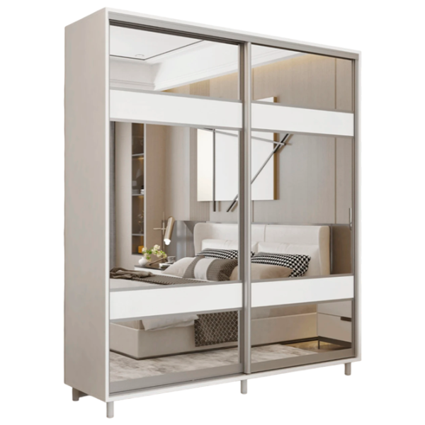 Dulap pentru haine Glisant Mobildor-Lux ARON P 2000 K3 8681 200 x 60 x 220 / DSP / Alb briliant photo 1 Dulap pentru haine Glisant Mobildor-Lux ARON P 2000 K3 8681 200 x 60 x 220 / DSP / Alb briliant photo 1