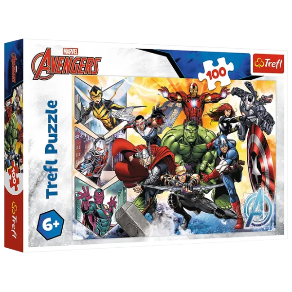 Пазл 2D Trefl 100 The power of the Avengers 6+/ Количество деталей: 100 photo 1 Пазл 2D Trefl 100 The power of the Avengers 6+/ Количество деталей: 100 photo 1