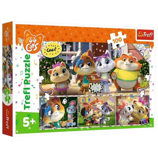 Пазл 2D Trefl 100 Rainbow 44 cats 5+/ Количество деталей: 100 photo 1 Пазл 2D Trefl 100 Rainbow 44 cats 5+/ Количество деталей: 100 photo 1