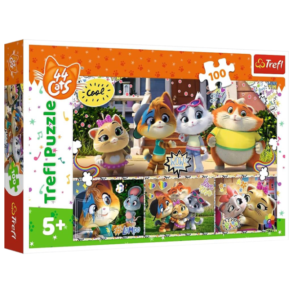 Пазл 2D Trefl 100 Rainbow 44 cats 5+/ Количество деталей: 100 photo 1 Пазл 2D Trefl 100 Rainbow 44 cats 5+/ Количество деталей: 100 photo 1