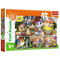 Пазл 2D Trefl 100 Rainbow 44 cats 5+/ Количество деталей: 100