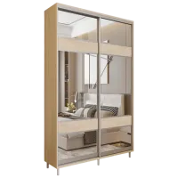 Dulap pentru haine Glisant Mobildor-Lux ARON P 1100 K3 3025 110 x 60 x 220 / DSP / Stejar Sonoma