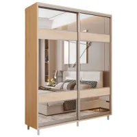 Гардероб Раздвижной Mobildor-Lux ARON P 1900 K3 3025 190 x 60см x 220 / ДСП / Дуб Сонома