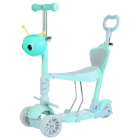 Детский трёхколёсный самокат 4Play Snail (00-00643041) 25 кг/ Мятный