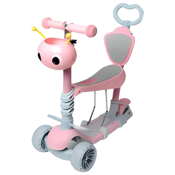 Trotinetă pentru copii cu trei roți 4Play Snail (00-00643033) 25 kg/ Pink photo 1