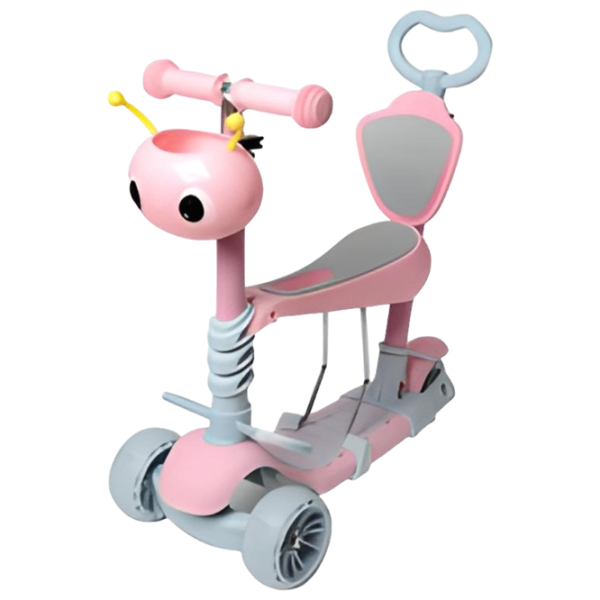 Trotinetă pentru copii cu trei roți 4Play Snail (00-00643033) 25 kg/ Pink photo 1