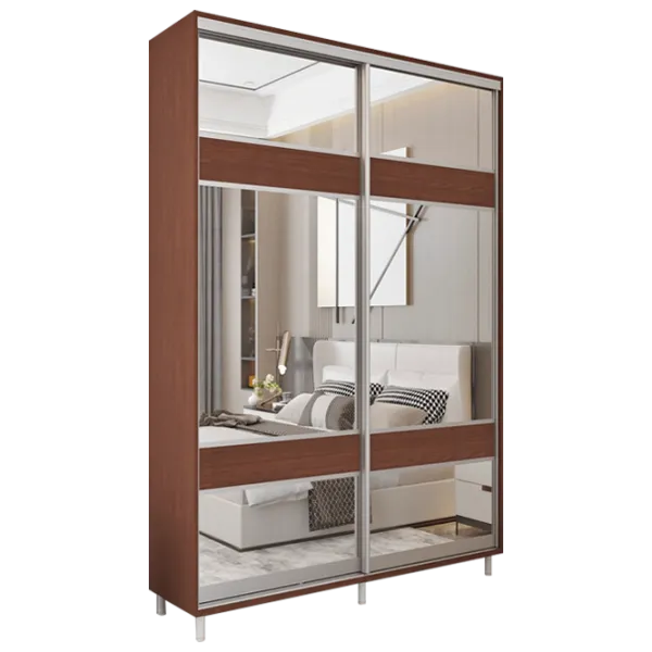 Dulap pentru haine Glisant Mobildor-Lux ARON P 1900 K3 2226 190 x 60 x 220 / DSP / Wenghe photo 1