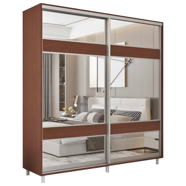 Dulap pentru haine Glisant Mobildor-Lux ARON P 2000 K3 2226 200 x 60 x 220 / DSP / Wenghe photo 1