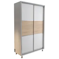 Dulap pentru haine Glisant Mobildor-Lux ARON P 1000 K 8681 100 x 60 x 220 / DSP / Alb briliant