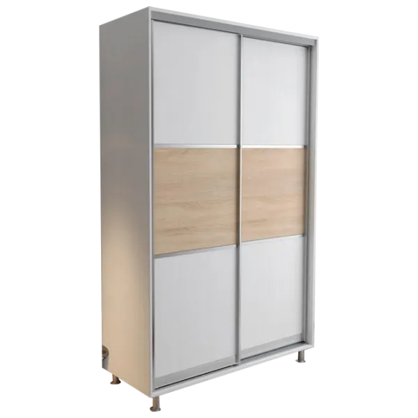 Dulap pentru haine Glisant Mobildor-Lux ARON P 1200 K 8681 120 x 60 x 220 / DSP / Alb briliant photo 1