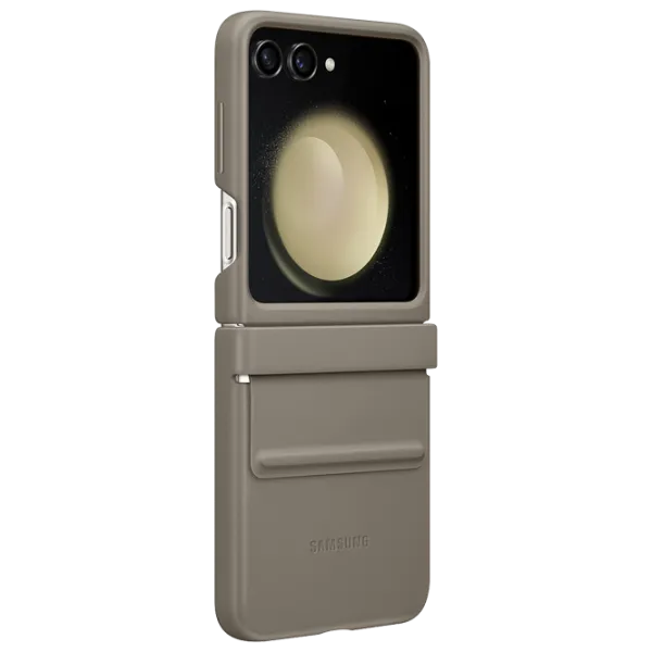 Чехол для смартфона Samsung Galaxy Z Flip 5 Samsung/ Back/ Кожа/ Этуп Коричневый photo 1