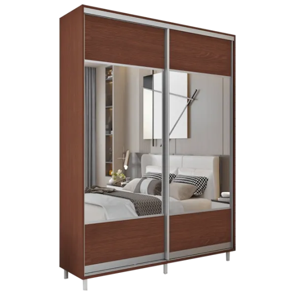 Dulap pentru haine Glisant Mobildor-Lux ARON P 1200 K1 2226 120 x 60 x 220 / DSP / Wenghe photo 1