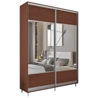 Dulap pentru haine Glisant Mobildor-Lux ARON P 1300 K1 2226 130 x 60 x 220 / DSP / Wenghe