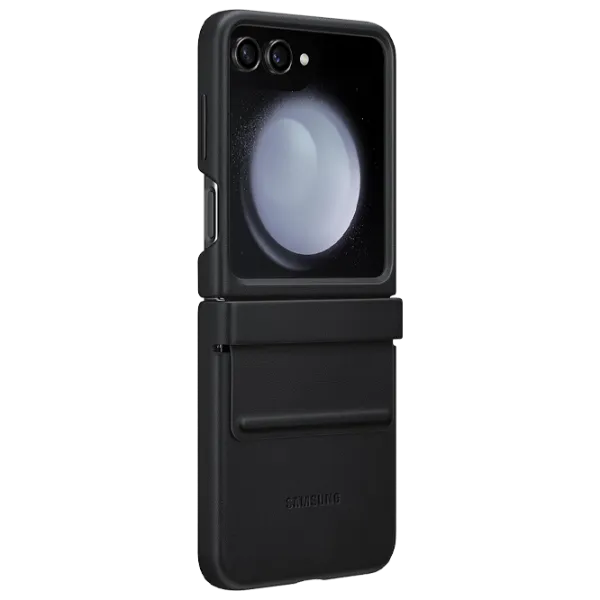 Husă pentru smartphone Samsung Galaxy Z Flip 5 Samsung/ Back/ Piele/ Black photo 1