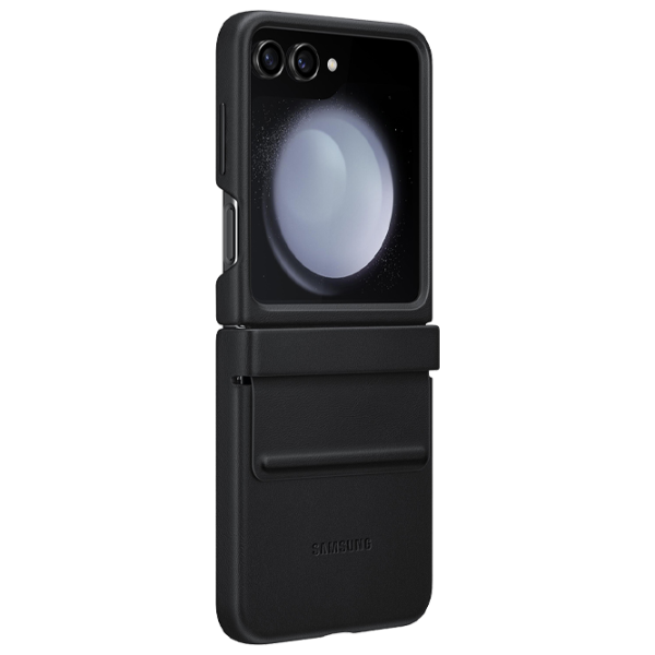 Husă pentru smartphone Samsung Galaxy Z Flip 5 Samsung/ Back/ Piele/ Black photo 1