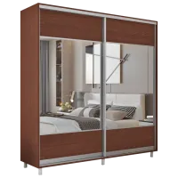 Dulap pentru haine Glisant Mobildor-Lux ARON P 2000 K1 2226 200 x 60 x 220 / DSP / Wenghe