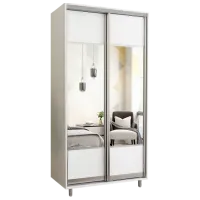 Dulap pentru haine Glisant Mobildor-Lux ARON P 1100 K1 8681 110 x 60 x 220 / DSP / Alb briliant