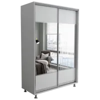Dulap pentru haine Glisant Mobildor-Lux ARON P 1600 K1 8681 160 x 60 x 220 / DSP / Alb briliant