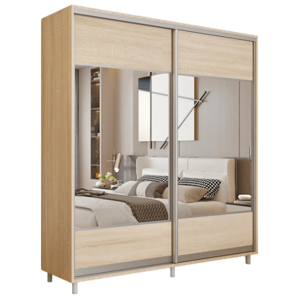 Dulap pentru haine Glisant Mobildor-Lux ARON P 1800 K1 3025 180 x 60 x 220 / DSP / Stejar Sonoma photo 1 Dulap pentru haine Glisant Mobildor-Lux ARON P 1800 K1 3025 180 x 60 x 220 / DSP / Stejar Sonoma photo 1