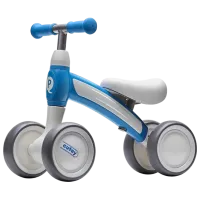 Трехколесный беговел Qplay Cutey 12" Металл/ Синий Белый