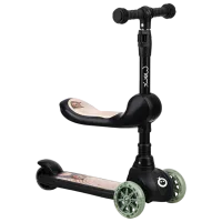 Детский трёхколёсный самокат MoMi Kiuru (HUBA00035) 50 кг/ Черный