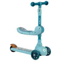 Детский трёхколёсный самокат MoMi Kiuru (HUBA00036) 50 кг/ Синий