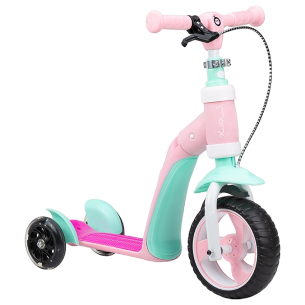 Детский трёхколёсный самокат MoMi Elios (ROBI00030) 25 кг/ Розовый photo 1