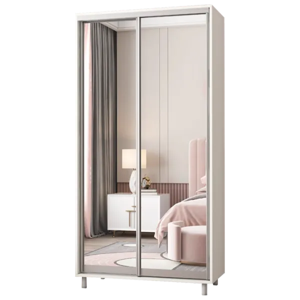 Dulap pentru haine Glisant Mobildor-Lux ARON P 1000 8681 100 x 60 x 220 / PAL / Alb briliant photo 1 Dulap pentru haine Glisant Mobildor-Lux ARON P 1000 8681 100 x 60 x 220 / PAL / Alb briliant photo 1