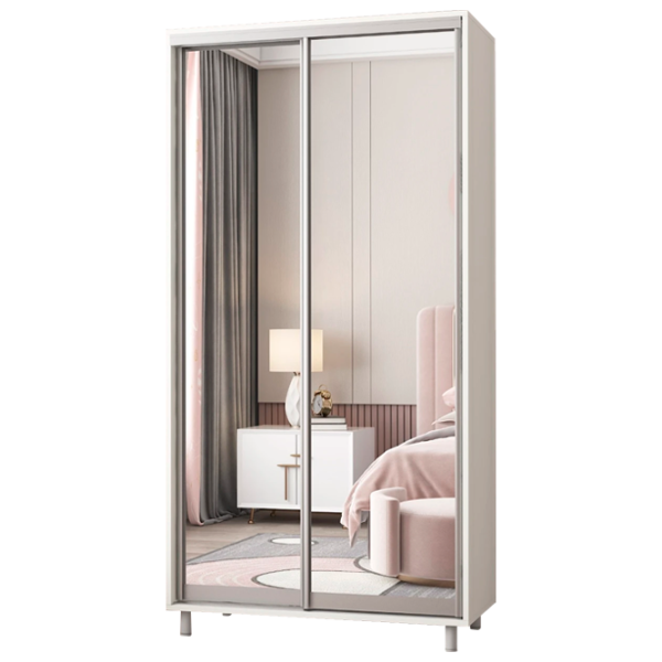 Dulap pentru haine Glisant Mobildor-Lux ARON P 1000 8681 100 x 60 x 220 / PAL / Alb briliant photo 1 Dulap pentru haine Glisant Mobildor-Lux ARON P 1000 8681 100 x 60 x 220 / PAL / Alb briliant photo 1