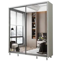 Гардероб Раздвижной Mobildor-Lux ARON P 1900 8681 190 x 60см x 220 / ЛДСП / Бриллиантовый белый