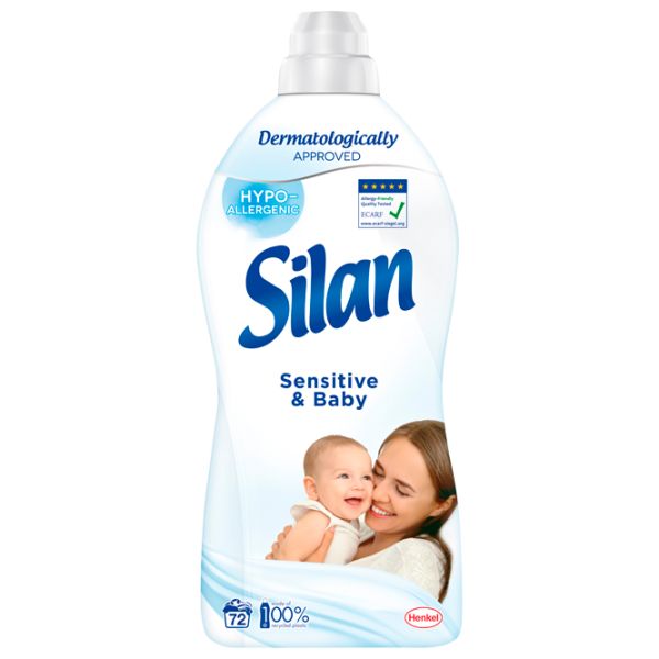 Balsam de rufe Silan Hipoalergenic 1800 ml Număr spălări: 72 photo 1