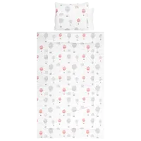 Lenjerie de pat pentru copii Lorelli Trend Set Ranforce (20800055301) Bumbac/ Gray Baloons