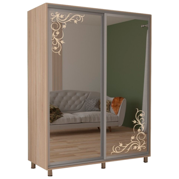 Dulap pentru haine Glisant Mobildor-Lux ARON P 1200 3025 Desen 120 x 60 x 220 / PAL / Stejar Sonoma photo 1