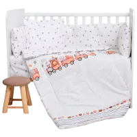 Детское постельное бельё Lorelli Lily Set Ranforce (20800145301) Хлопок/ Серый Паровозик
