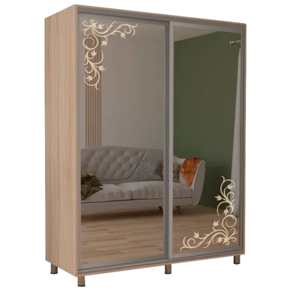 Dulap pentru haine Glisant Mobildor-Lux Aron 1800 3025 Desen 180 x 60 x 220 / PAL / Stejar Sonoma photo 1