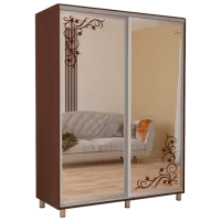 Dulap pentru haine Glisant Mobildor-Lux ARON P 1200 2226 Desen 120 x 60 x 220 / PAL / Wenghe